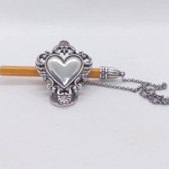 👀PRICE ⬇️ BRIGHTON • Silver Heart Note Pad Clip Holder • Small • - Picture 10 of 10